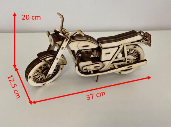 Triumph Trident 750 ´71 als 3D Wood Model - dimension